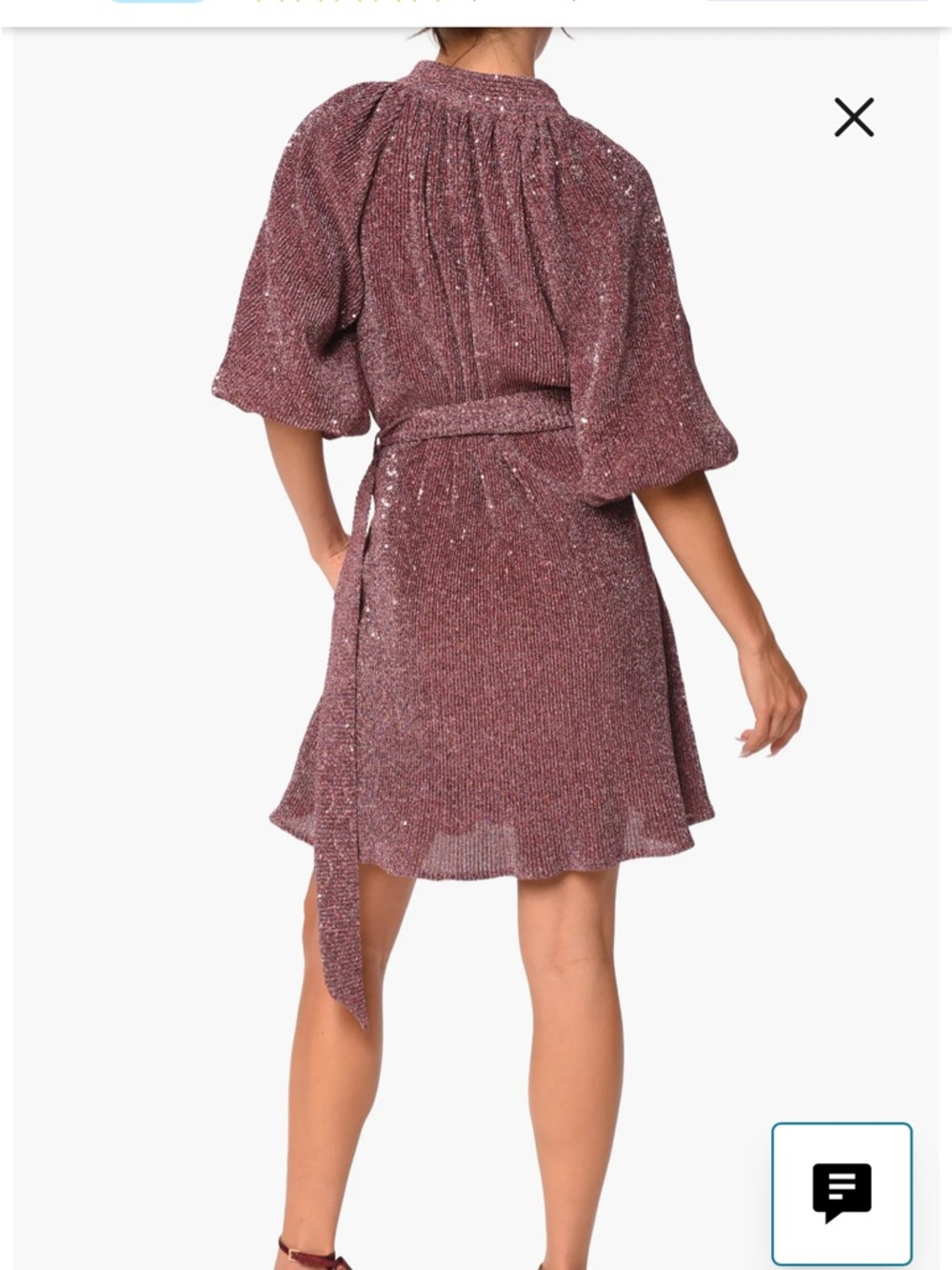 CIEBON Metallic Knit Nordstrom Sparkling Rose Pink Sequin Dress Medium Current - Picture 2 of 13